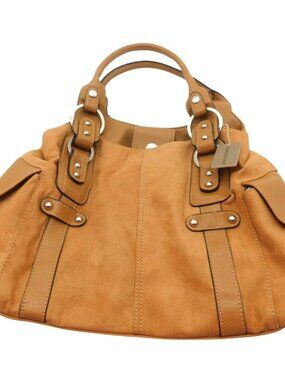 Massini Faux Leather Suede Hobo Honey Brown Bag Purse Tote with Tag
